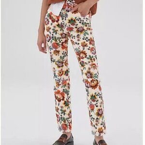 Floral Pilcro High Rise Cigarette jeans 32  From Anthropologie